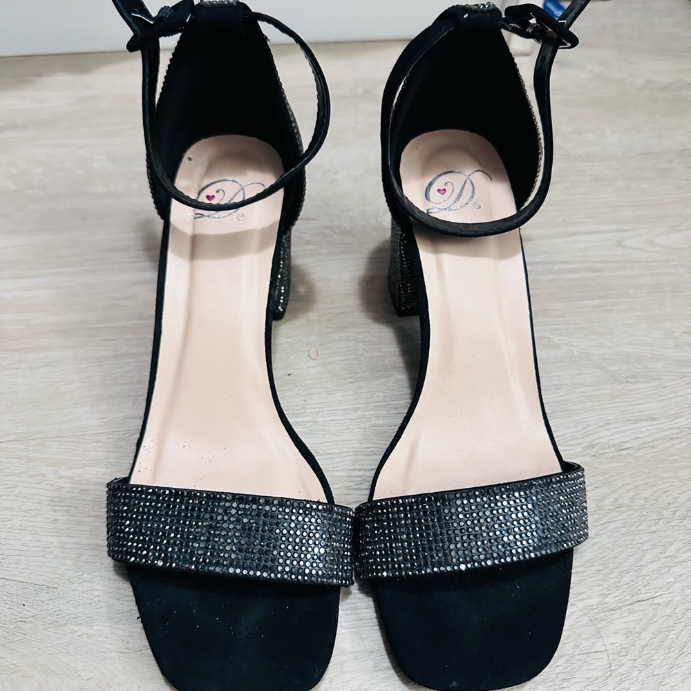 Elegant Black Ankle Strap Heels
